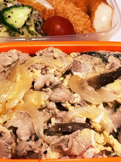 豚こま肉で☆簡単!豚玉丼☆お弁当に-レシピのメイン写真