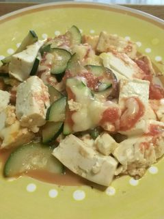 ズッキーニと豆腐のトマトチーズ焼き-レシピのメイン写真