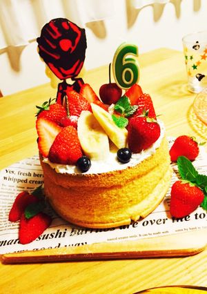 6歳誕生日キュウレンジャーケーキ？-レシピのメイン写真
