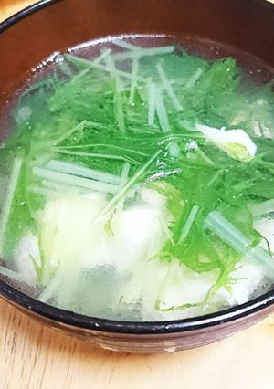 切り昆布と水菜のスープ-レシピのメイン写真