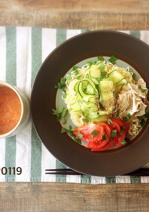 トマトおろしの冷たい塩だれつけ麺-レシピのメイン写真