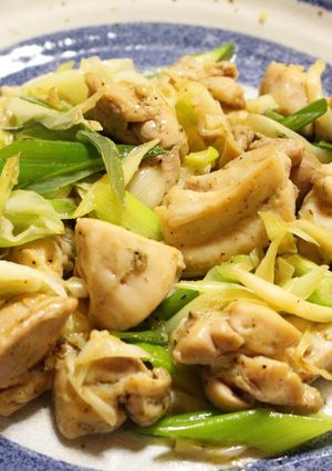 簡単♪鶏肉と長ネギの塩コショウ炒め-レシピのメイン写真