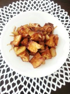厚揚げ、大根、玉ねぎの照り焼き-レシピのメイン写真