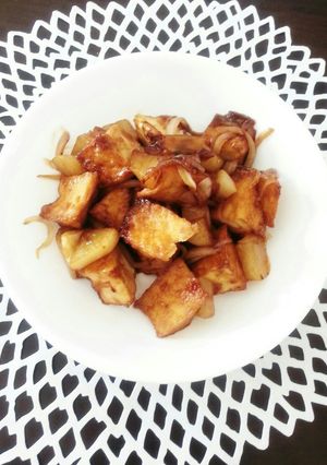 厚揚げ、大根、玉ねぎの照り焼き-レシピのメイン写真