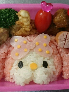 たれ耳マイメロ♡キャラ弁-レシピのメイン写真