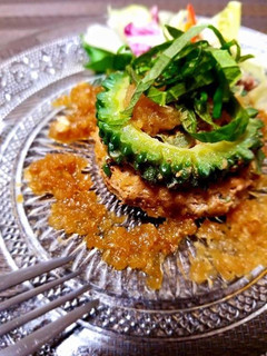 ゴーヤーdeハンバーグ-レシピのメイン写真