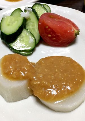 煮物大根復活！甘酒味噌だれの風呂吹き大根-レシピのメイン写真