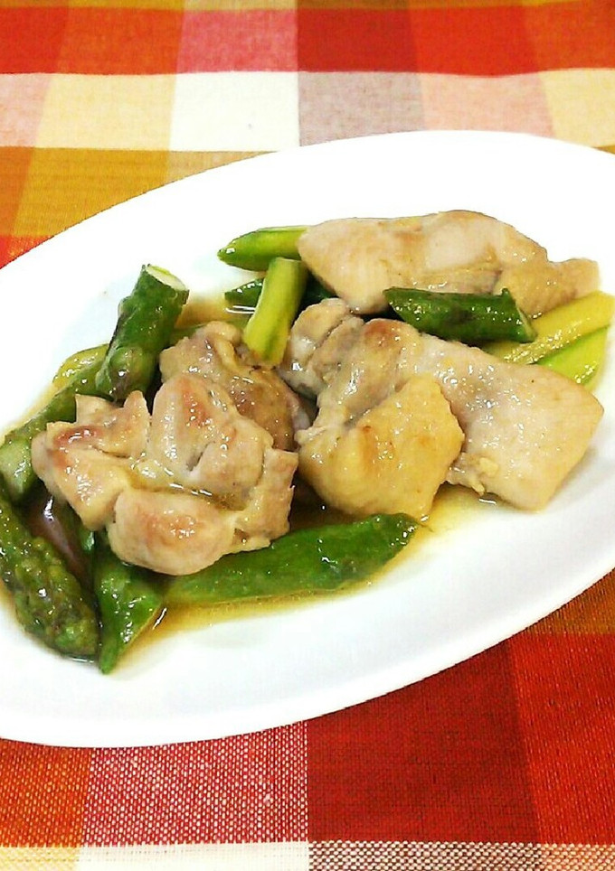 簡単♡鶏肉＆アスパラのゆずこしょう炒め♪-レシピのメイン写真