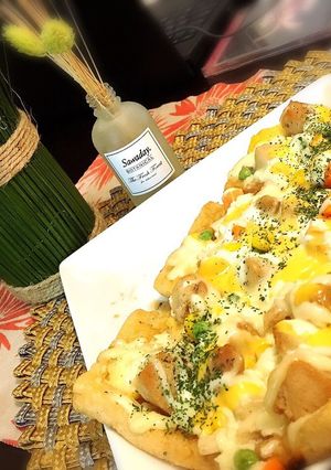 油揚げピザ♡缶詰で簡単！照り焼きチキン味-レシピのメイン写真