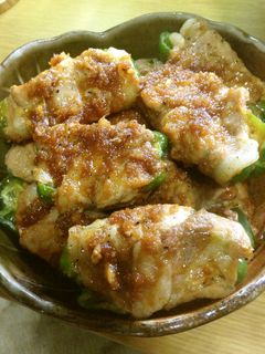 ご飯がすすむ!チーズ入り肉巻きピーマン-レシピのメイン写真