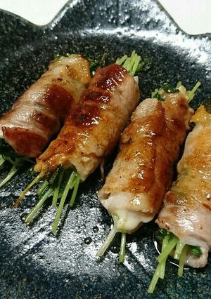 豚ばら肉の豆苗巻き-レシピのメイン写真