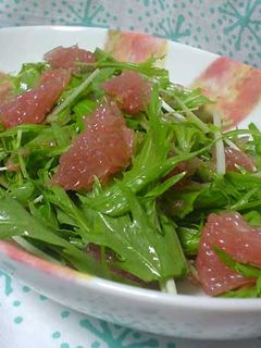 ピングレと水菜の爽やかサラダ☆-レシピのメイン写真