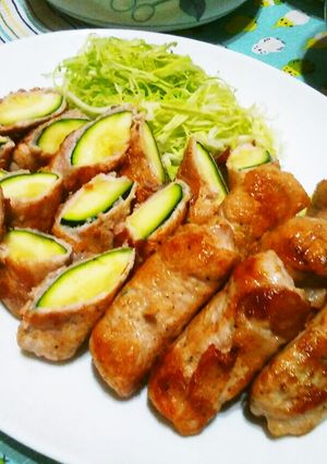 ズッキーニの豚肉巻き-レシピのメイン写真