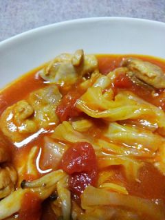 簡単☆鶏肉ときゃべつのトマト煮込み-レシピのメイン写真