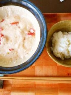 トマトとろろかけご飯-レシピのメイン写真