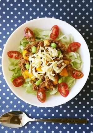 ズッキーニごろごろ♪彩りタコライス-レシピのメイン写真