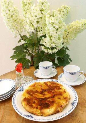 ホットケーキミックスで林檎チーズケーキ-レシピのメイン写真