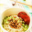 お酢が効いてる♪そうめんと納豆の冷やし汁