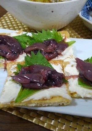 ホタルイカの薄揚げカナッペ♪-レシピのメイン写真