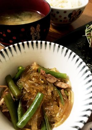 あと一品★簡単豪華！インゲンと春雨の小鉢-レシピのメイン写真