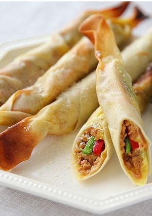 大豆のお肉で揚げないヘルシー春巻き-レシピのメイン写真