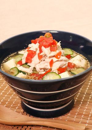 トマトとささみのチョイ辛冷や汁-レシピのメイン写真