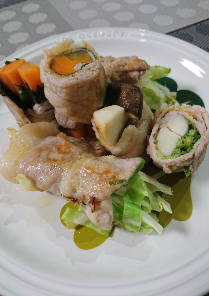 豚肉の野菜巻き３種♪カレー風味で食欲↑↑-レシピのメイン写真