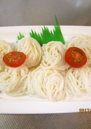 一口大に素麺を作り置き-レシピのメイン写真