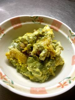 そら豆とカボチャのクリチサラダ♡デリ風-レシピのメイン写真