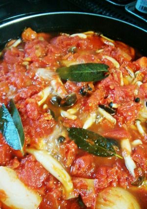 鶏肉のトマト缶煮込み-レシピのメイン写真