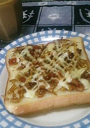 超、朝食、キンピラトースト-レシピのメイン写真