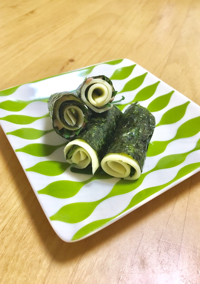 爽やか〜♫くるくる和風チーズ海苔巻き-レシピのメイン写真