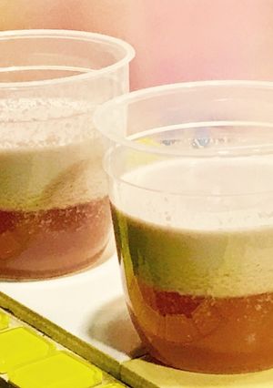 簡単ババロアとゼリー2層の冷たいデザート-レシピのメイン写真