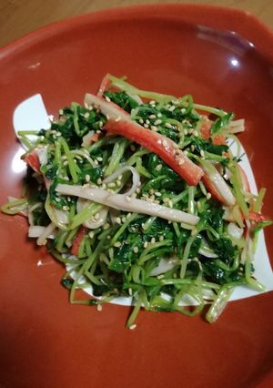 豆苗とカニかまのナムル-レシピのメイン写真