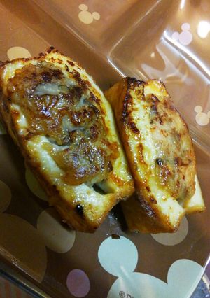 厚揚げの肉詰めガーリック焼き-レシピのメイン写真