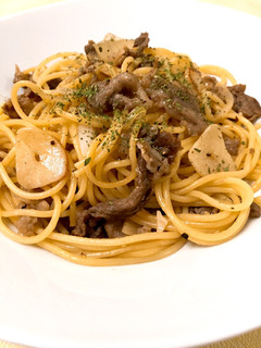 にんにくたっぷり♪牛肉の和風パスタ-レシピのメイン写真