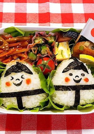 お相撲さん＊おにぎり＊お弁当＊キャラ弁-レシピのメイン写真