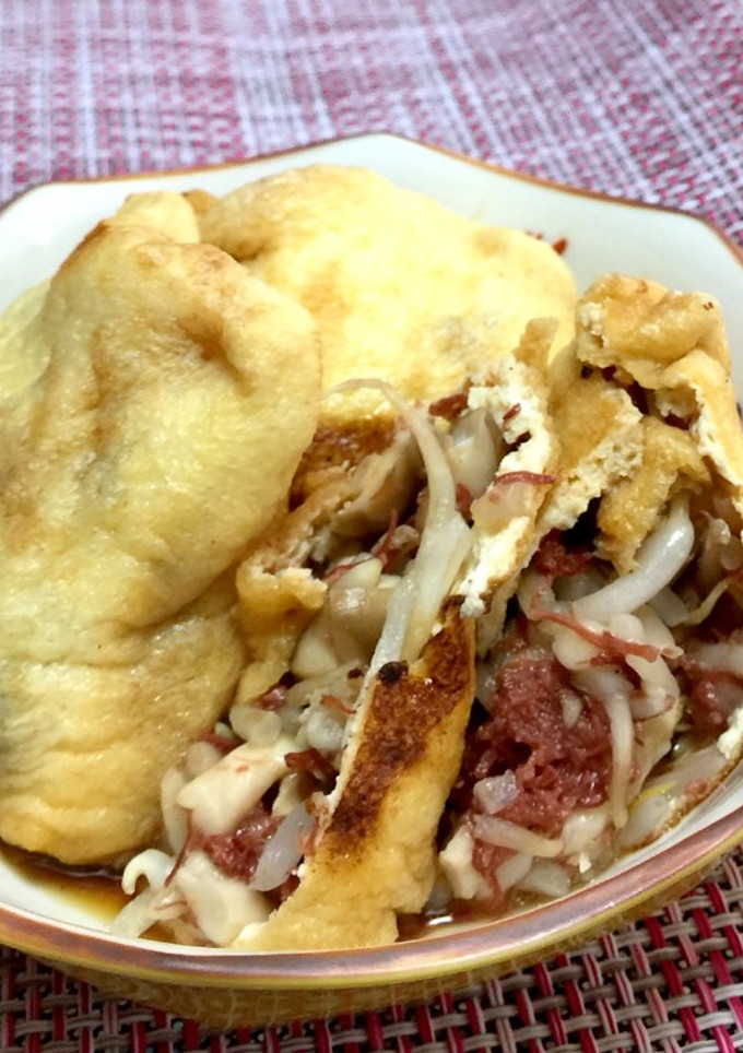 もやしとコンビーフのお袋焼き-レシピのメイン写真