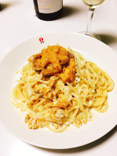 ウニのクリームパスタ-レシピのメイン写真