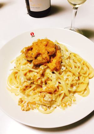 ウニのクリームパスタ-レシピのメイン写真