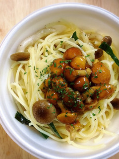 昆布茶でなめこパスタ-レシピのメイン写真