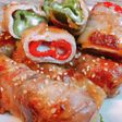 ピーマンとチーズの肉巻き☆甘辛豚バラ巻き