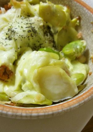 そら豆と鮭のチーズ焼き-レシピのメイン写真