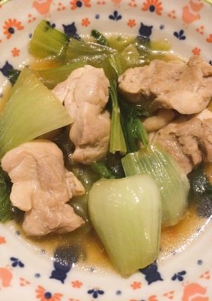 鶏肉と青梗菜のさっぱり煮-レシピのメイン写真