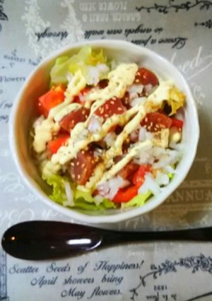 野菜で嵩増し♪ハワイアンなアヒポキ丼-レシピのメイン写真