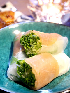 シャキシャキ水菜と小葱の生ハム生春巻き-レシピのメイン写真
