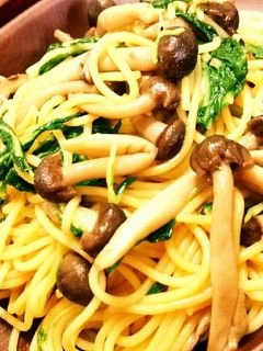 シメジと水菜の和風パスタ-レシピのメイン写真