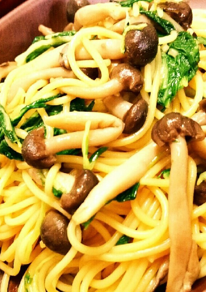 シメジと水菜の和風パスタ-レシピのメイン写真