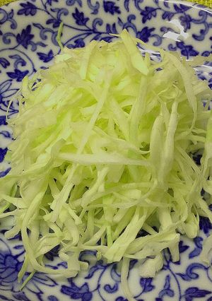 正方形からの。キャベツの千切り-レシピのメイン写真