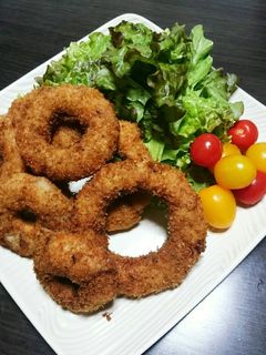 新玉ねぎと豚バラ肉オニオンリングフライ❤-レシピのメイン写真